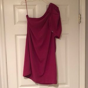 LIU JO PINK ONE SHOULDER TUNIC DRESS, Size S